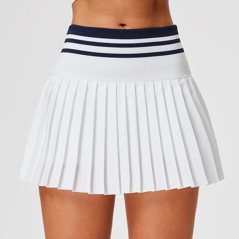 High - waisted Quick - drying Pleated Skirt For Sports No - show Tennisbadminton Skirt - LADYLINE X