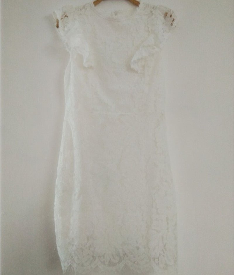 Lace Round Neck Sleeveless High Waist Dress - LADYLINE X