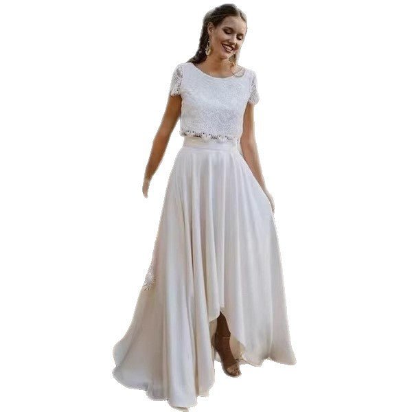 Light Wedding Dress For Destination Photos Lace And Satin Bridesmaid Style - LADYLINE X