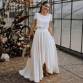 Light Wedding Dress For Destination Photos Lace And Satin Bridesmaid Style - LADYLINE X
