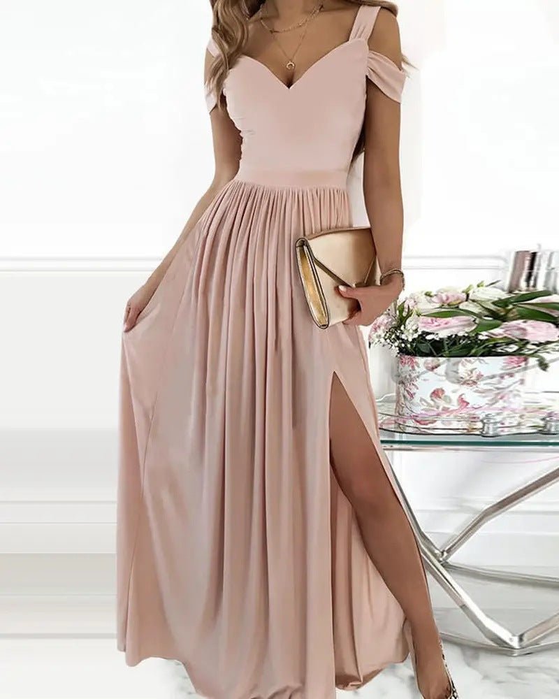 Long Floor Length Elegant Greek Style Pleated Dress - LADYLINE X