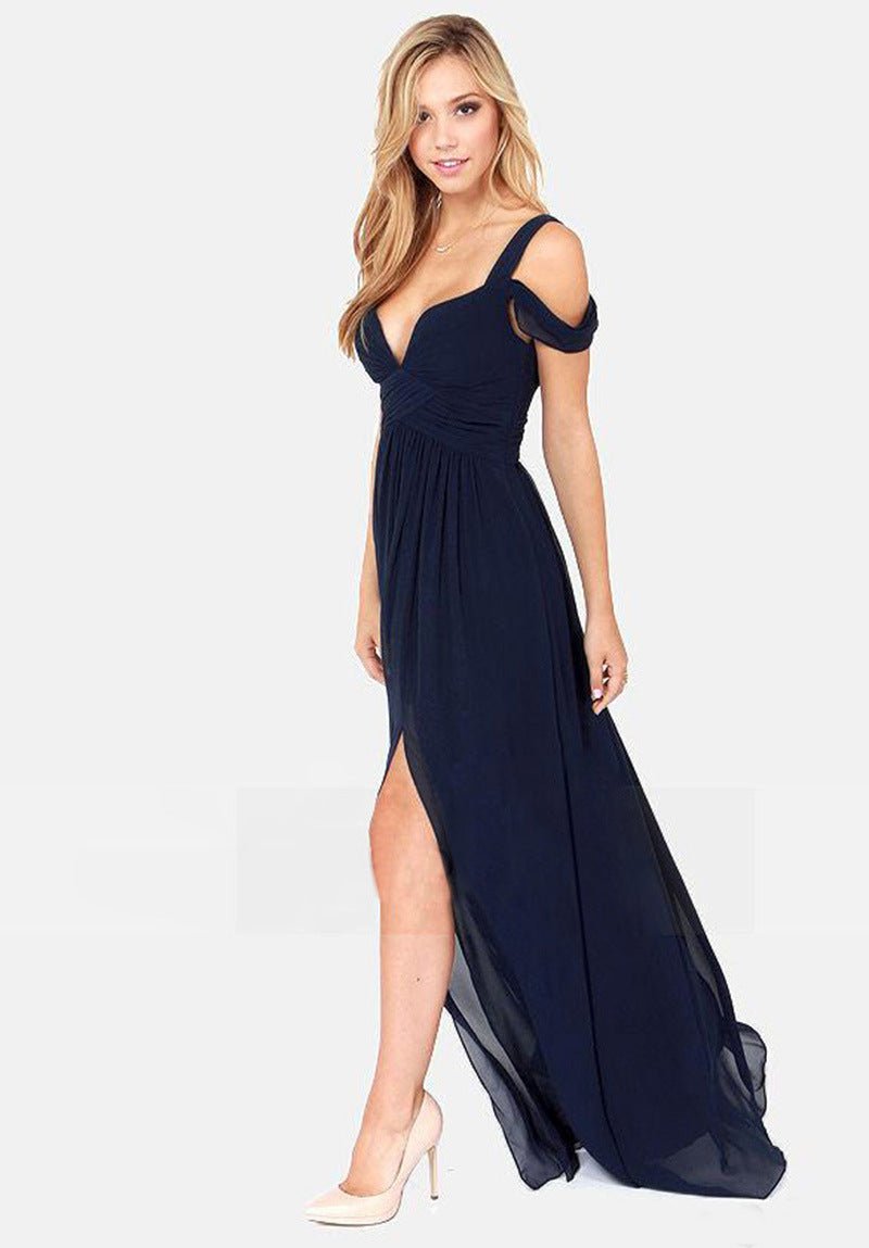Long Floor Length Elegant Greek Style Pleated Dress - LADYLINE X
