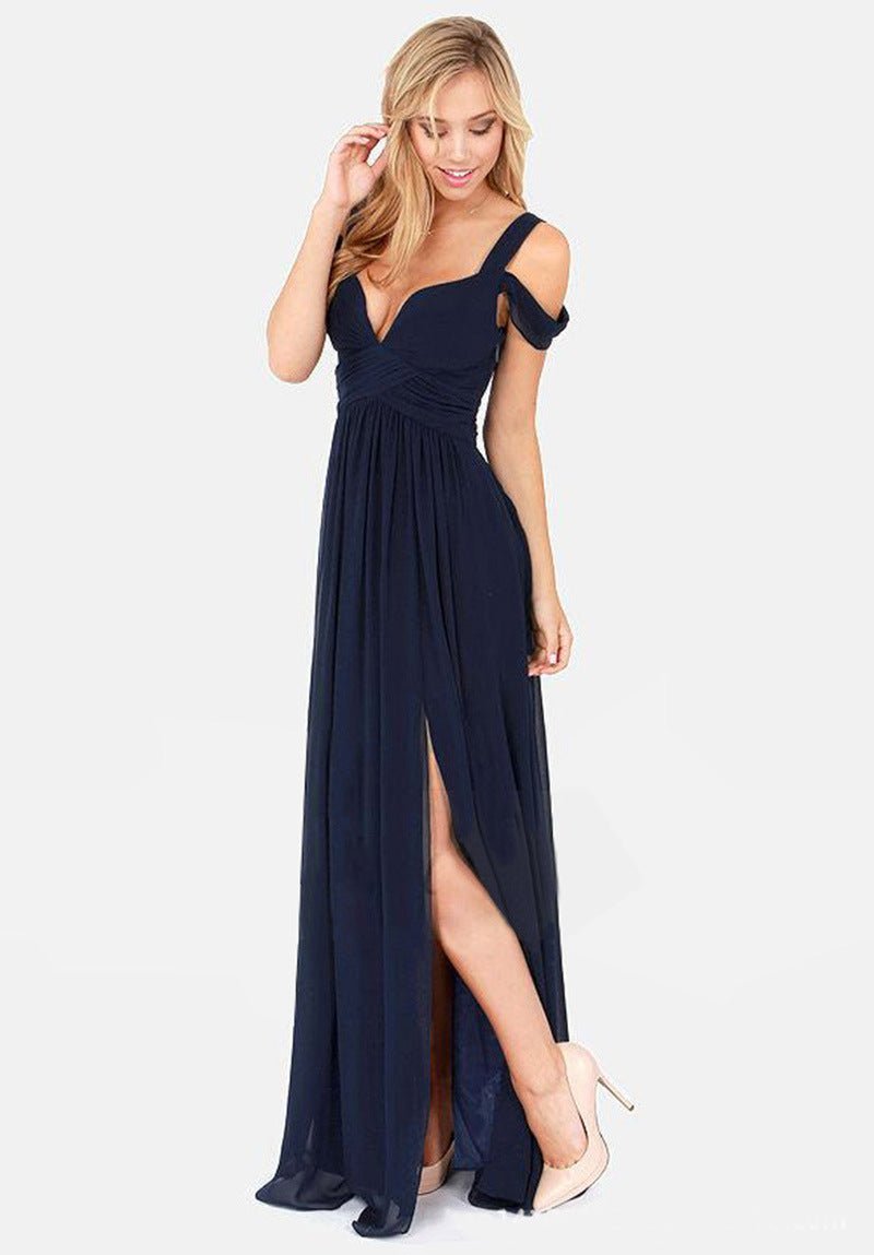 Long Floor Length Elegant Greek Style Pleated Dress - LADYLINE X