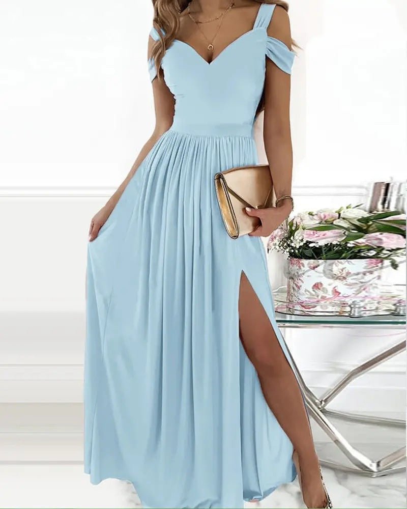 Long Floor Length Elegant Greek Style Pleated Dress - LADYLINE X
