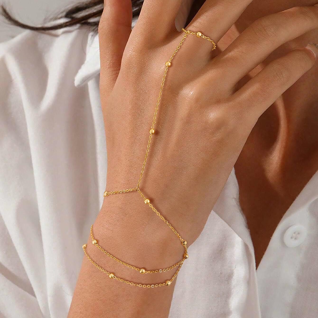 New Stylish Ring Bracelet With A Light - luxury High - end Vibe - LADYLINE X