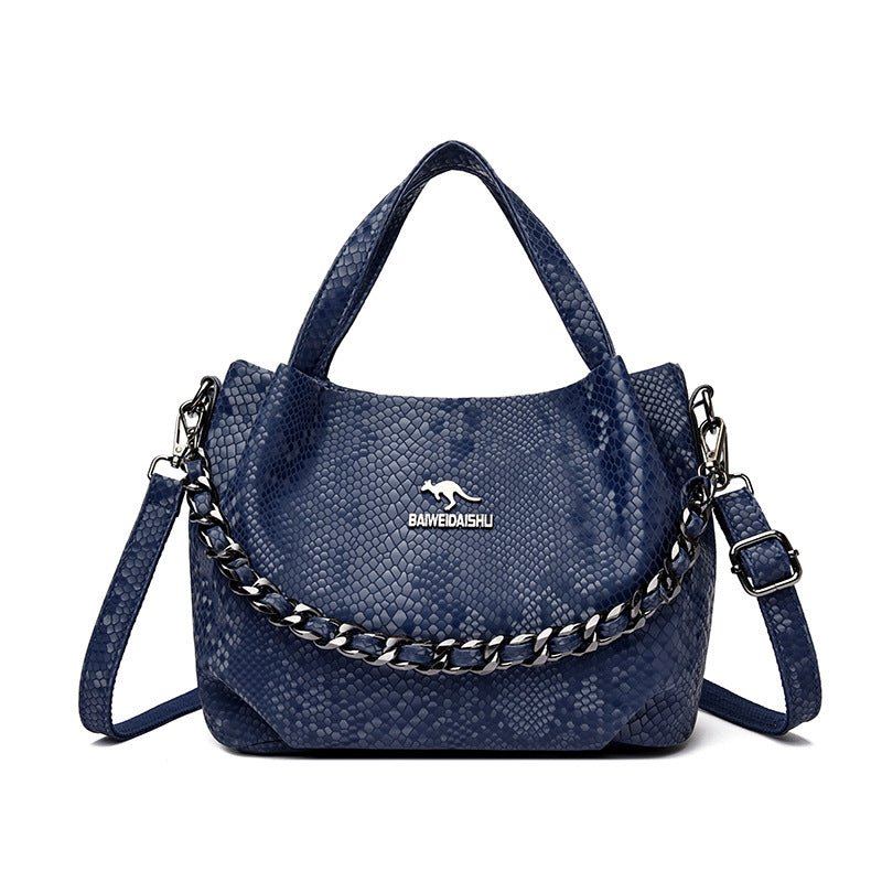 Niche Chain Versatile Genuine Leather Pleated Shoulder Bag - LADYLINE X
