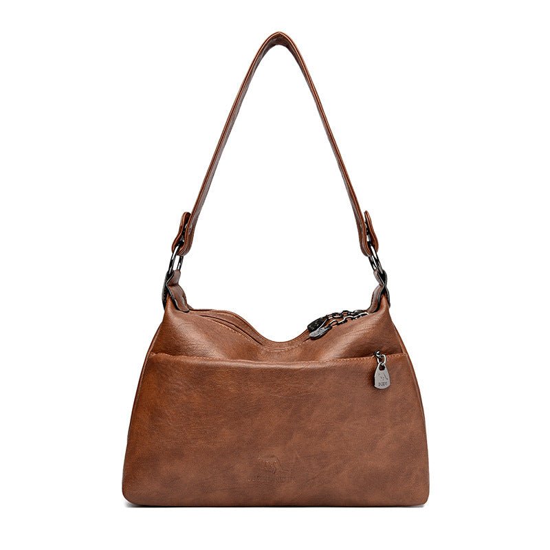 Niche Genuine Leather Double - sided Kangaroo Shoulder Crossbody Bag - LADYLINE X