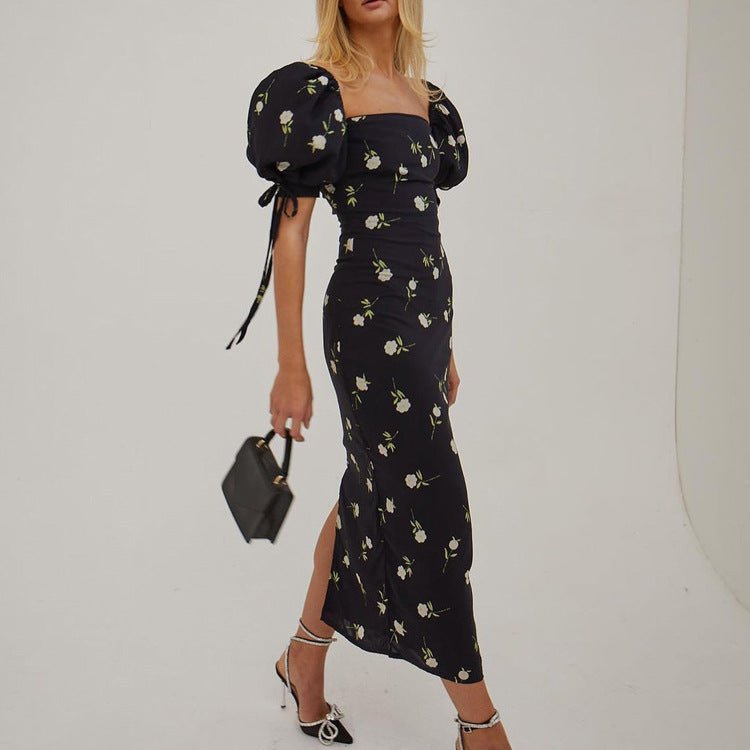 Off - shoulder Slim - fit New Resort - style Dress - LADYLINE X