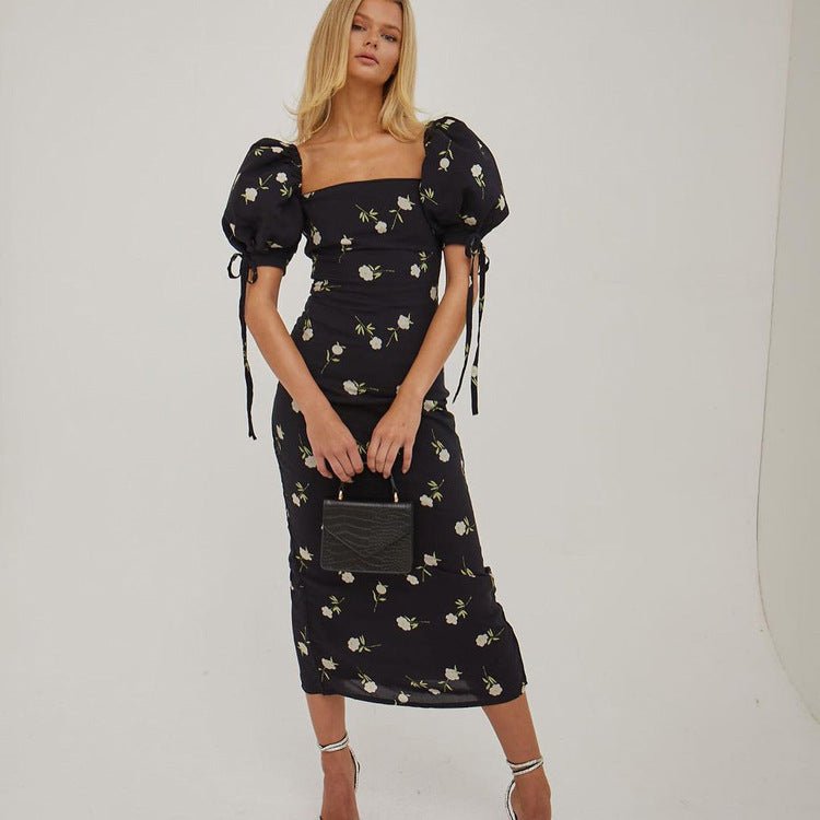 Off - shoulder Slim - fit New Resort - style Dress - LADYLINE X