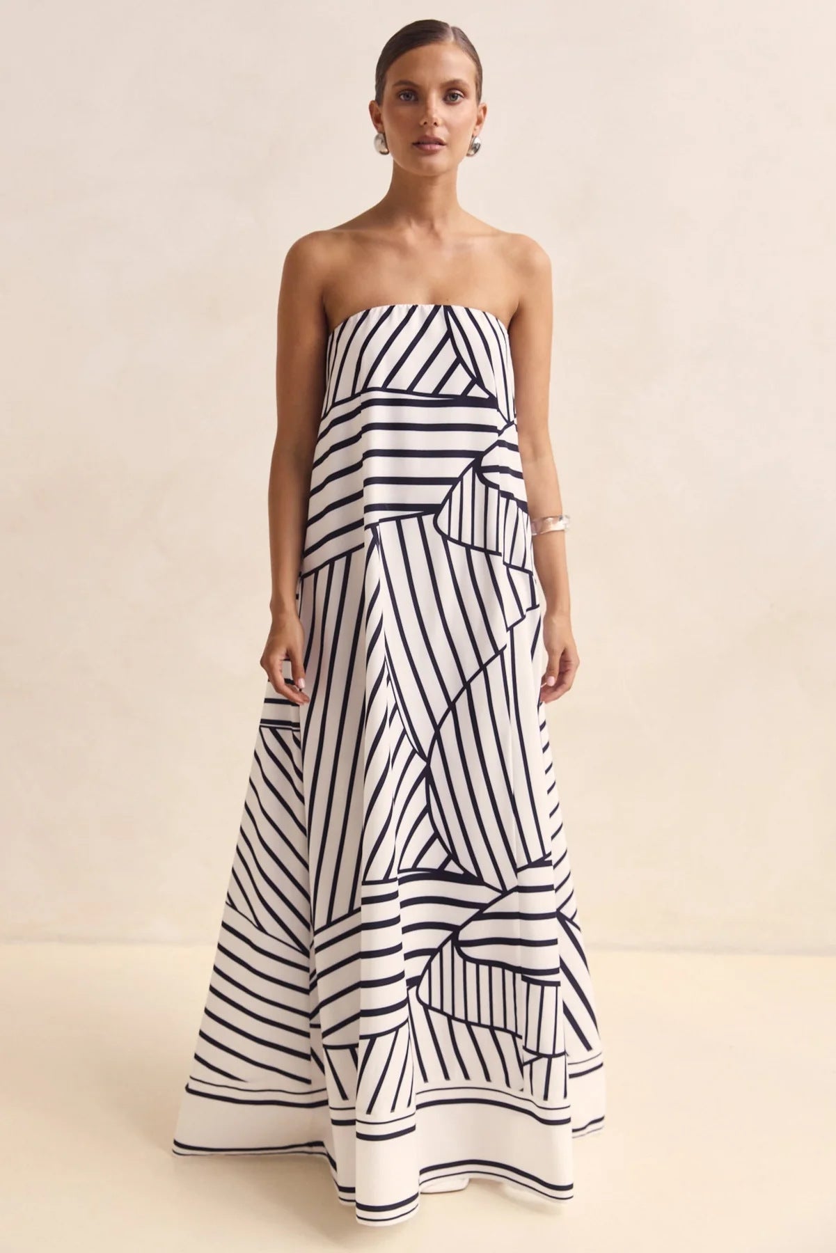 Off - the - shoulder Printed Slip Dress For Women - LADYLINE X