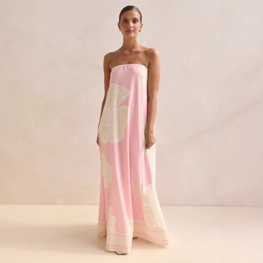 Off - the - shoulder Printed Slip Dress For Women - LADYLINE X