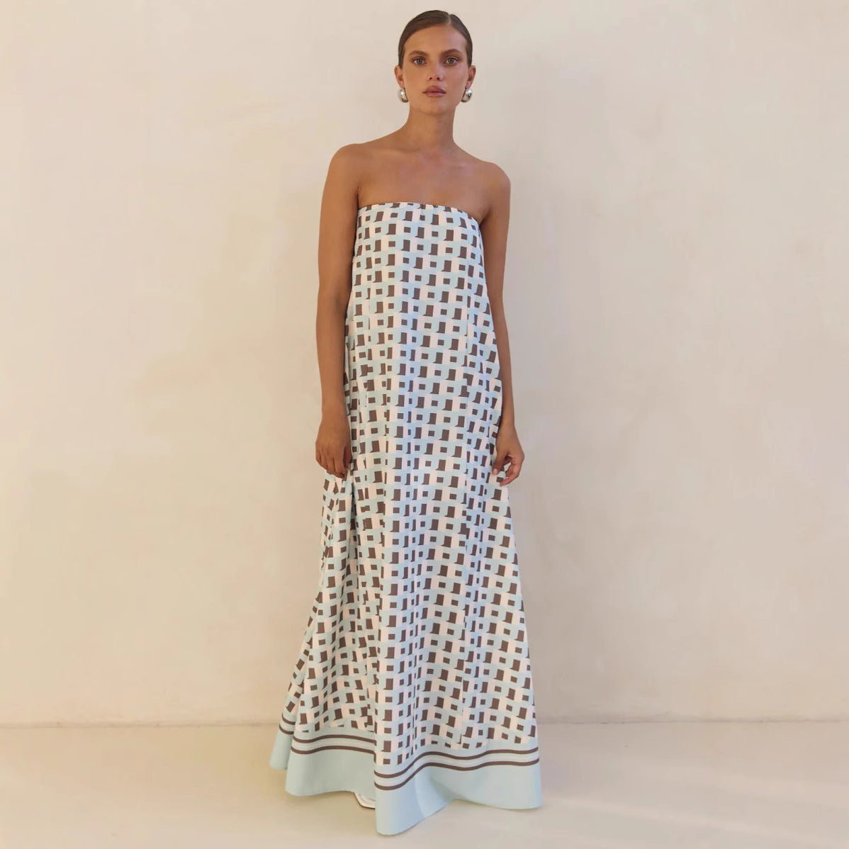 Off - the - shoulder Printed Slip Dress For Women - LADYLINE X