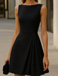 Off - the - shoulder Sleeveless Fitted Waist Short Dress - LADYLINE X