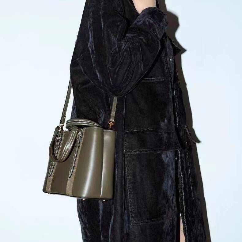 Olive Green Mini City Portable Messenger Bag - LADYLINE X