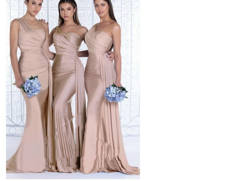 Plus Size Fat MM Mermaid One Shoulder Elegant Wedding Dress - LADYLINE X