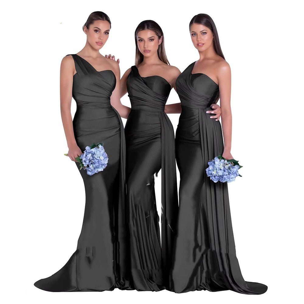 Plus Size Fat MM Mermaid One Shoulder Elegant Wedding Dress - LADYLINE X
