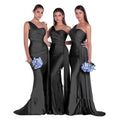 Plus Size Fat MM Mermaid One Shoulder Elegant Wedding Dress - LADYLINE X