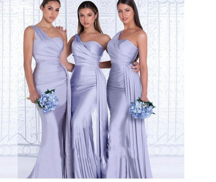 Plus Size Fat MM Mermaid One Shoulder Elegant Wedding Dress - LADYLINE X
