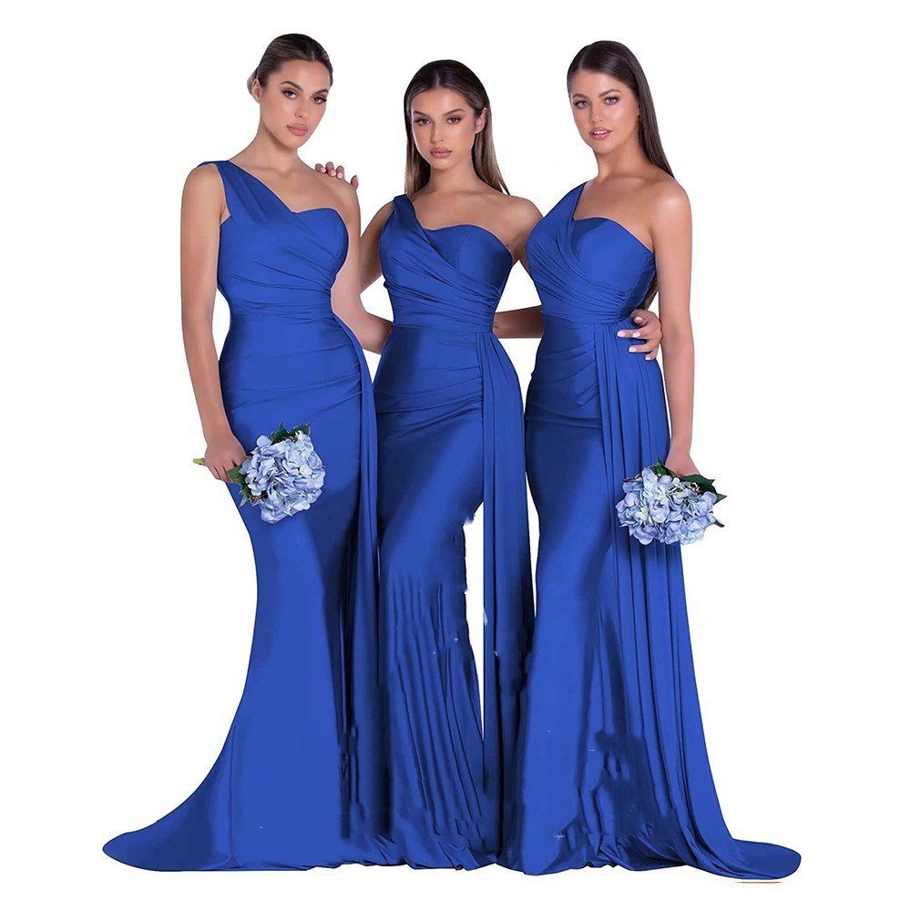Plus Size Fat MM Mermaid One Shoulder Elegant Wedding Dress - LADYLINE X