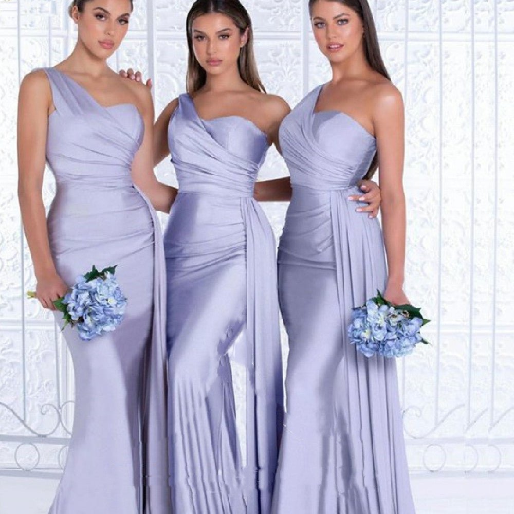 Plus Size Fat MM Mermaid One Shoulder Elegant Wedding Dress - LADYLINE X