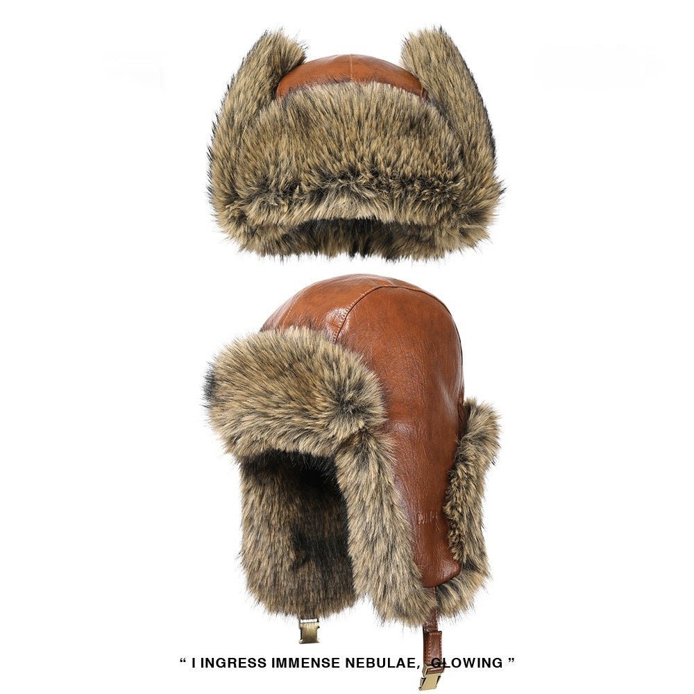 Retro Fleece - Lined Warm Womens Cycling Ear - Protecting Hat - LADYLINE X