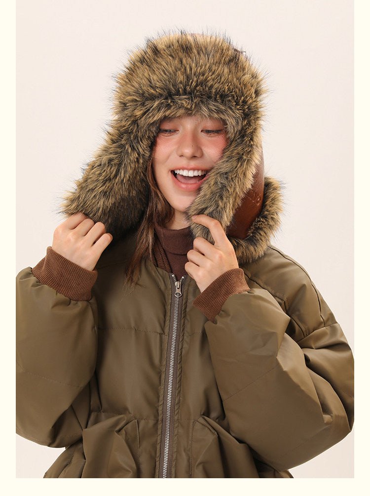 Retro Fleece - Lined Warm Womens Cycling Ear - Protecting Hat - LADYLINE X