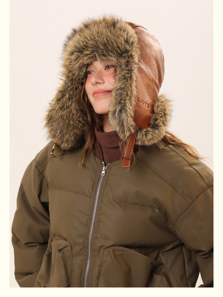 Retro Fleece - Lined Warm Womens Cycling Ear - Protecting Hat - LADYLINE X