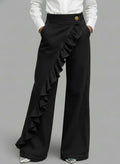 Retro Irregular High - Waist A - Line Denim Trousers - LADYLINE X