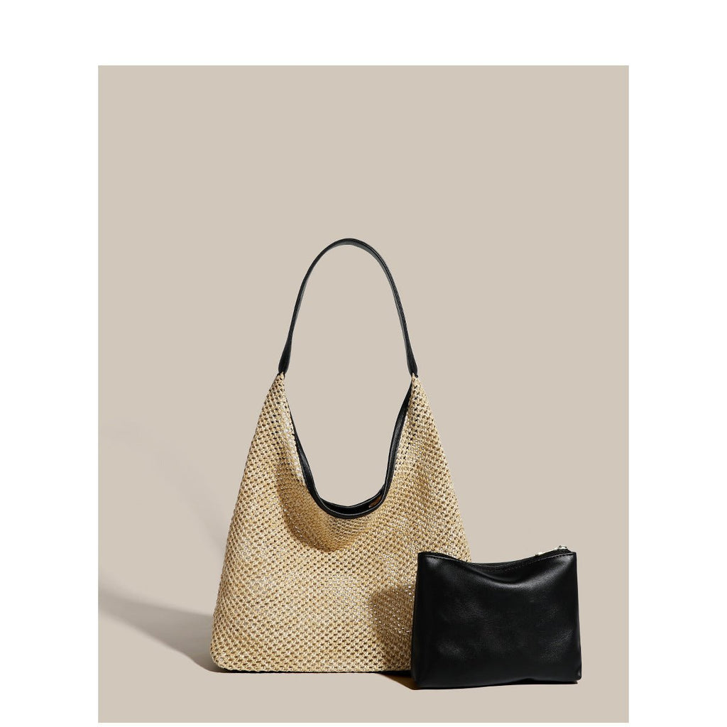 Retro Straw Woven Tote Beach Bag - LADYLINE X