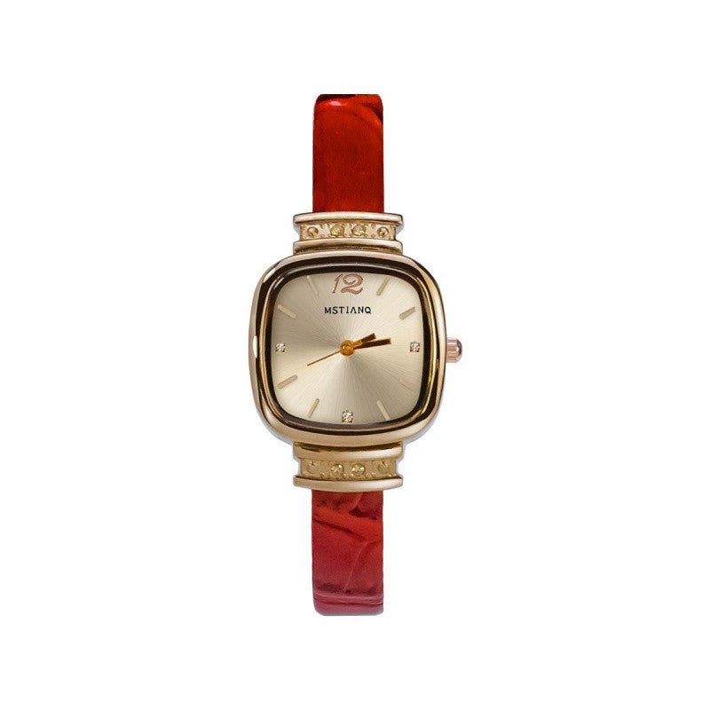 Retro - style Womens Watch With A Minimalist Petite Square Design - LADYLINE X