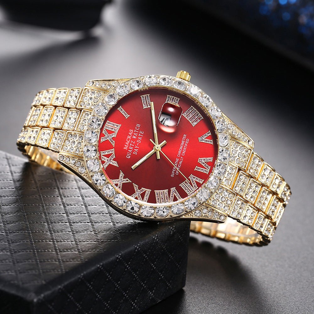 Roman Numeral Dial Steel Band Quartz Watch - LADYLINE X