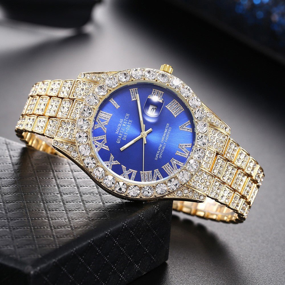Roman Numeral Dial Steel Band Quartz Watch - LADYLINE X