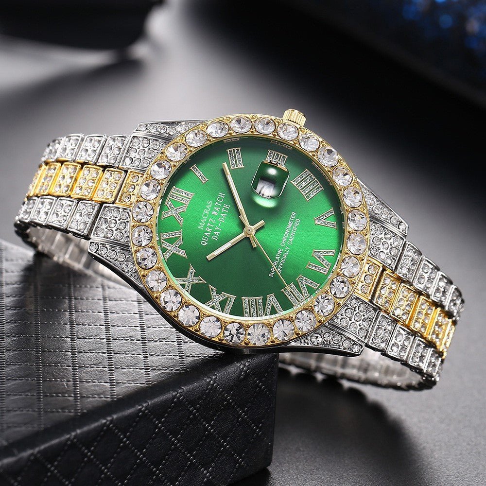 Roman Numeral Dial Steel Band Quartz Watch - LADYLINE X