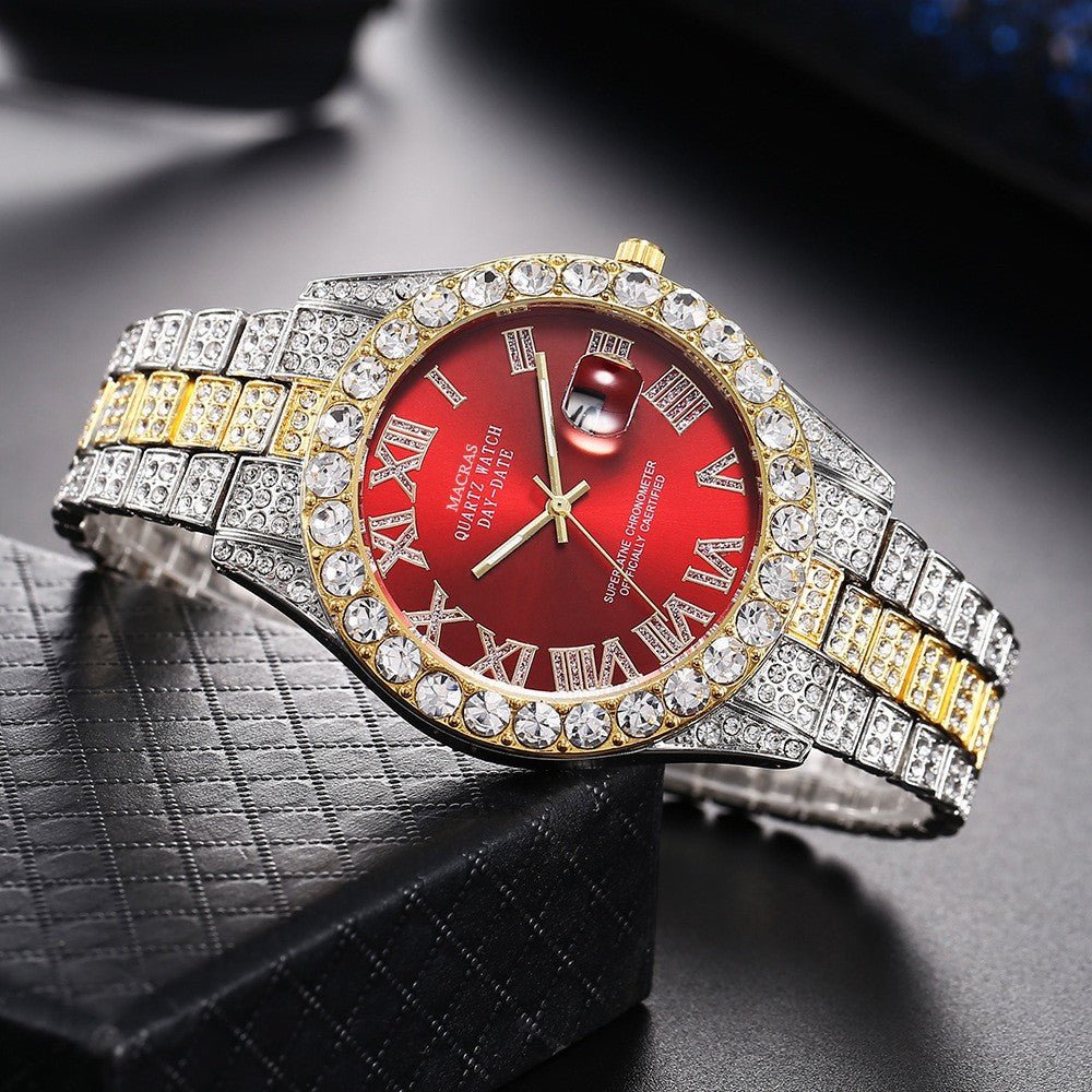 Roman Numeral Dial Steel Band Quartz Watch - LADYLINE X