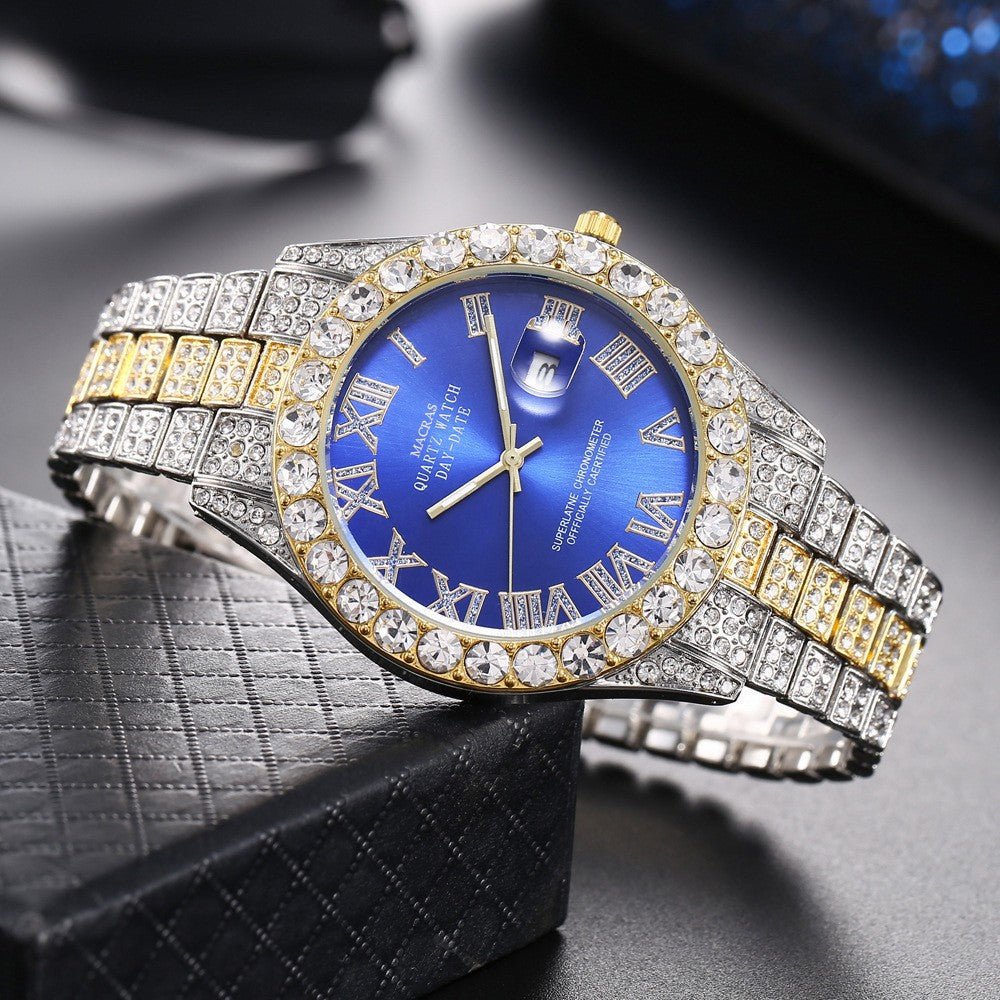 Roman Numeral Dial Steel Band Quartz Watch - LADYLINE X