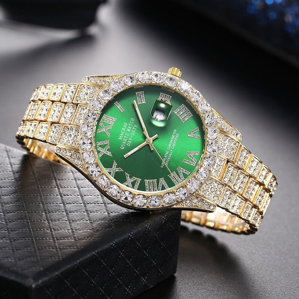 Roman Numeral Dial Steel Band Quartz Watch - LADYLINE X