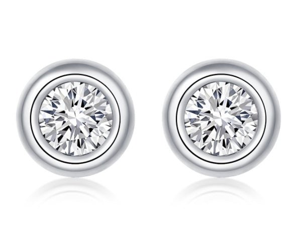 Round Pie Shape S925 Sterling Silver Inlaid Moissanite Jewelry Set - LADYLINE X