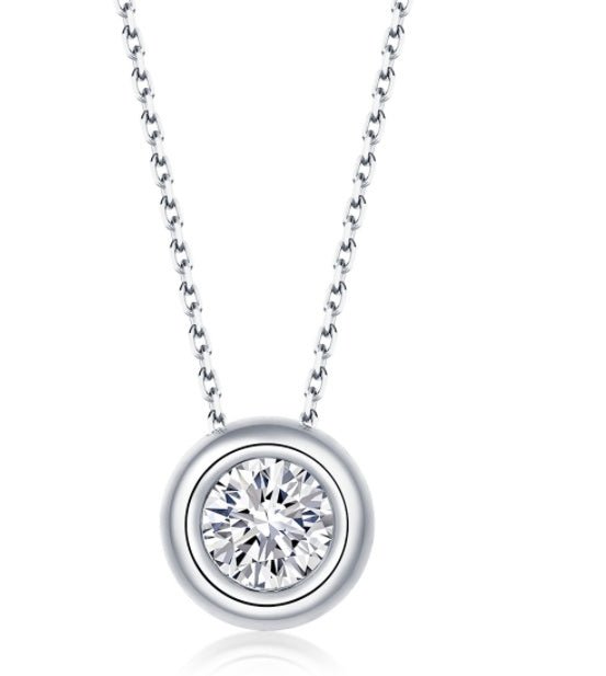 Round Pie Shape S925 Sterling Silver Inlaid Moissanite Jewelry Set - LADYLINE X