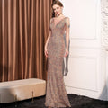 Sequin Long Slim Slimming Fishtail Dress - LADYLINE X