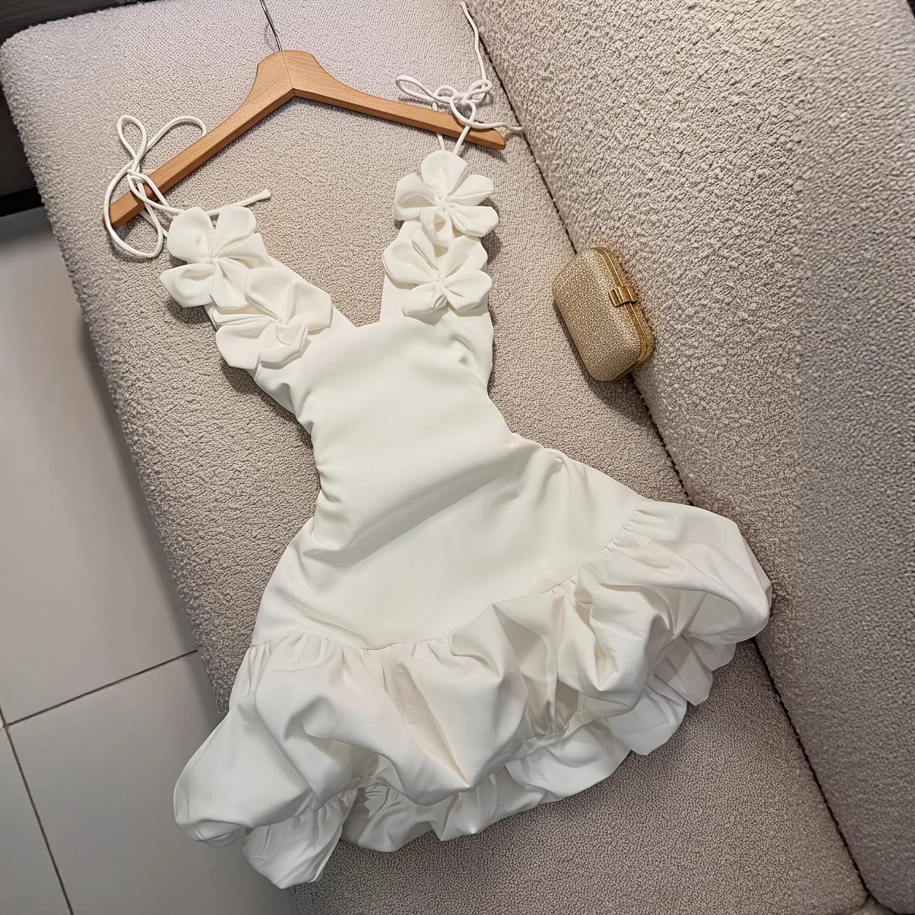 Sexy Bud Blossom Floral Strap Holiday Dress - LADYLINE X