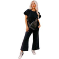 Short - sleeved Wide - leg Pants Casual Suit - LADYLINE X
