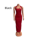 Shoulder - baring Elegant Slit Sheath Dress - LADYLINE X