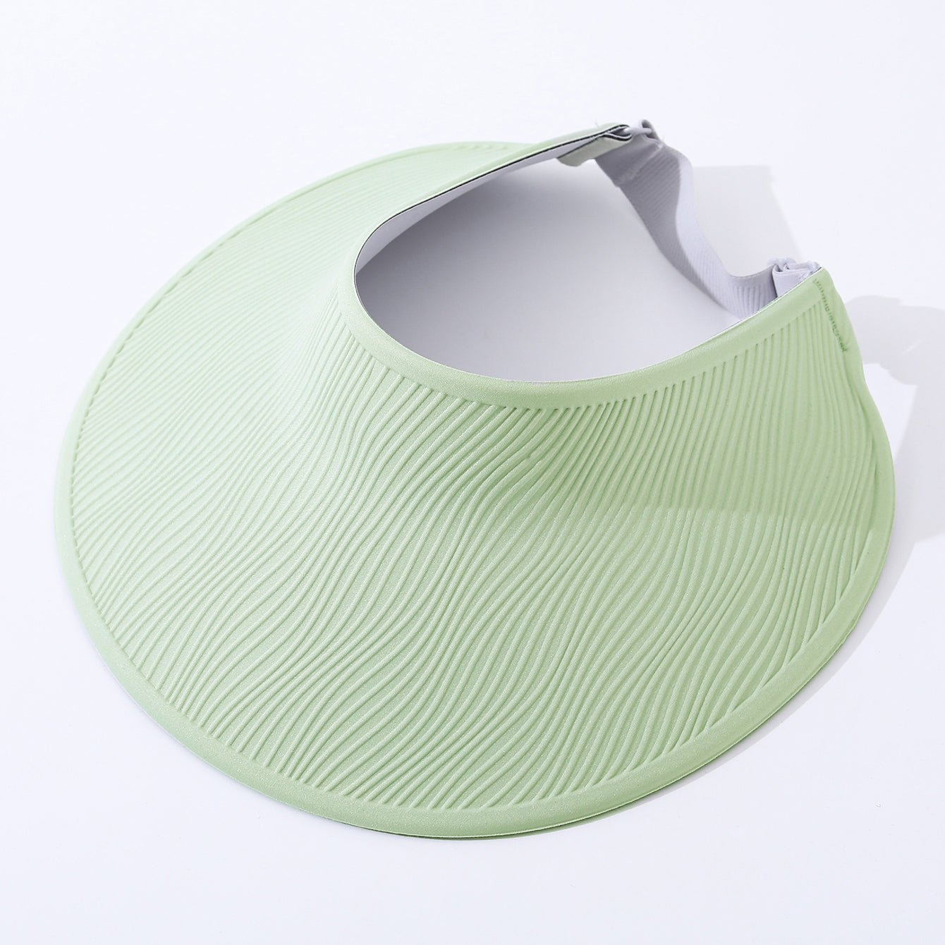 Simple Open - top Wave - pattern Indentation Adjustable Wide - brim Sun Hat For Summer Outdoor Activities, Breathable Open - top Hat - LADYLINE X