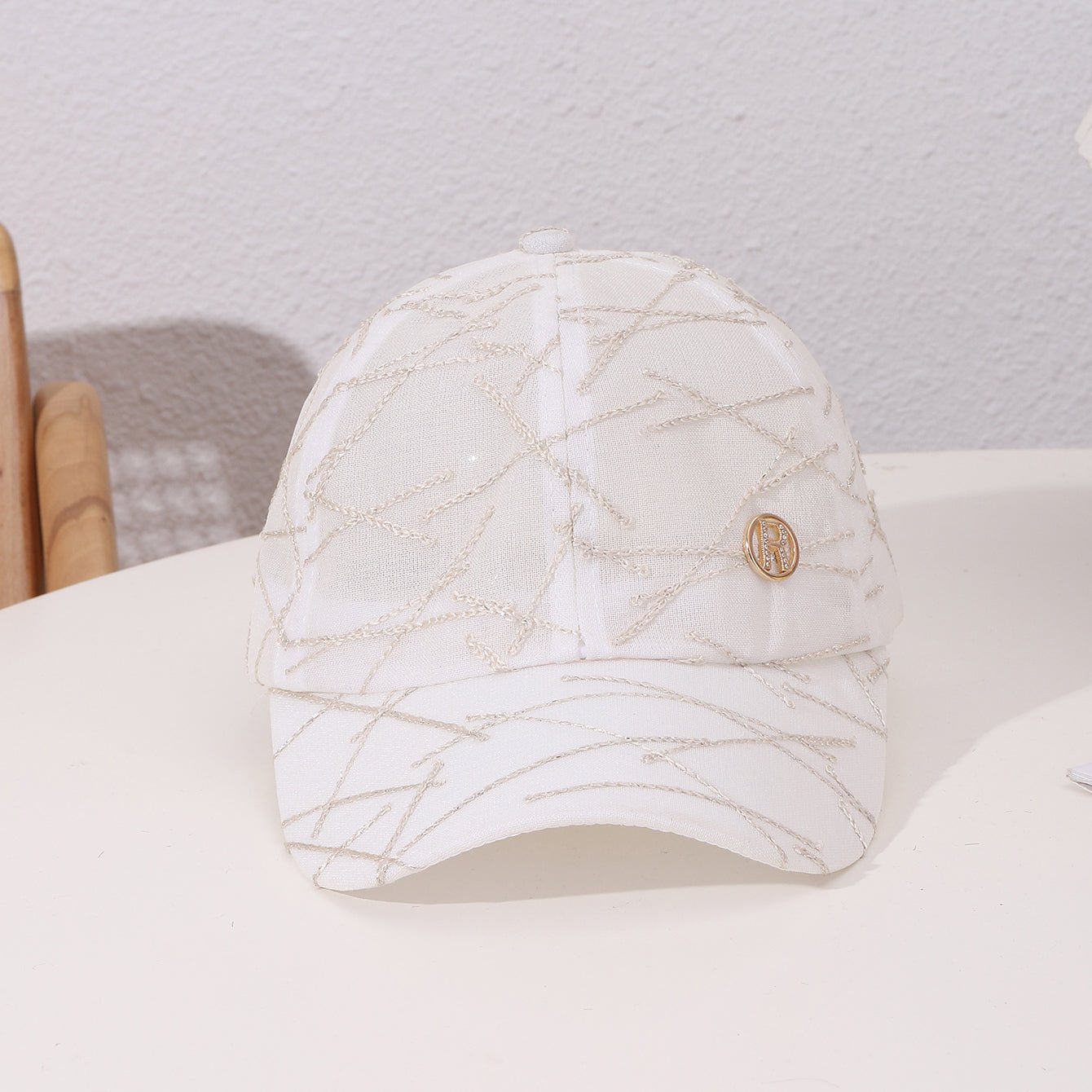Single - color Shiny Silk Texture Rhinestone R - style Japanese - Korean Fashion Mesh Cap With Breathability, Suitable For Daily Outings And Photography. - LADYLINE X