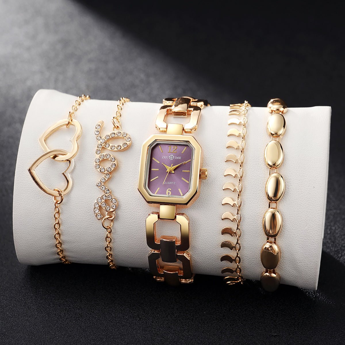 Sleek, Versatile Square Womens Watch Heart - shaped Bracelet - LADYLINE X