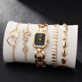 Sleek, Versatile Square Womens Watch Heart - shaped Bracelet - LADYLINE X