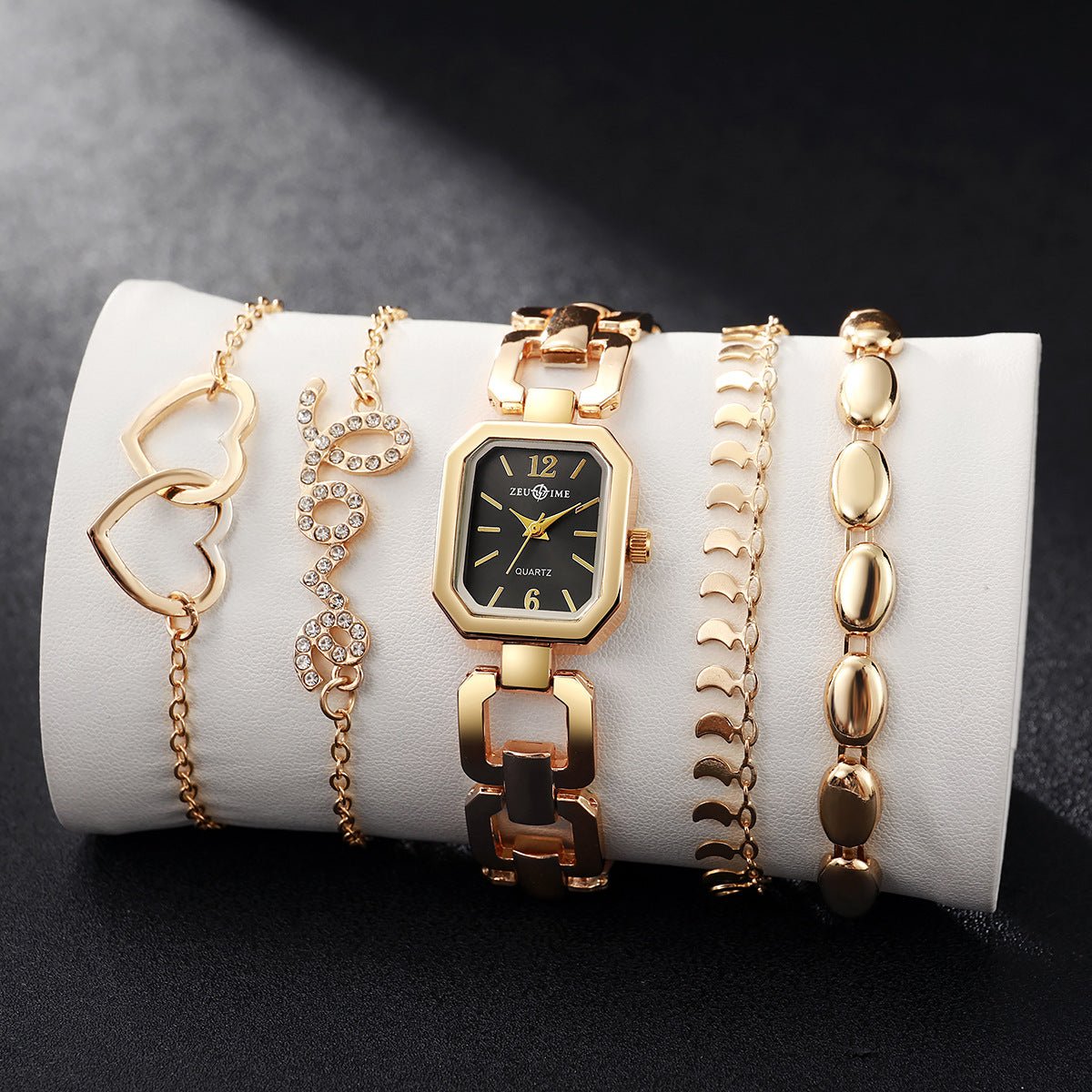 Sleek, Versatile Square Womens Watch Heart - shaped Bracelet - LADYLINE X