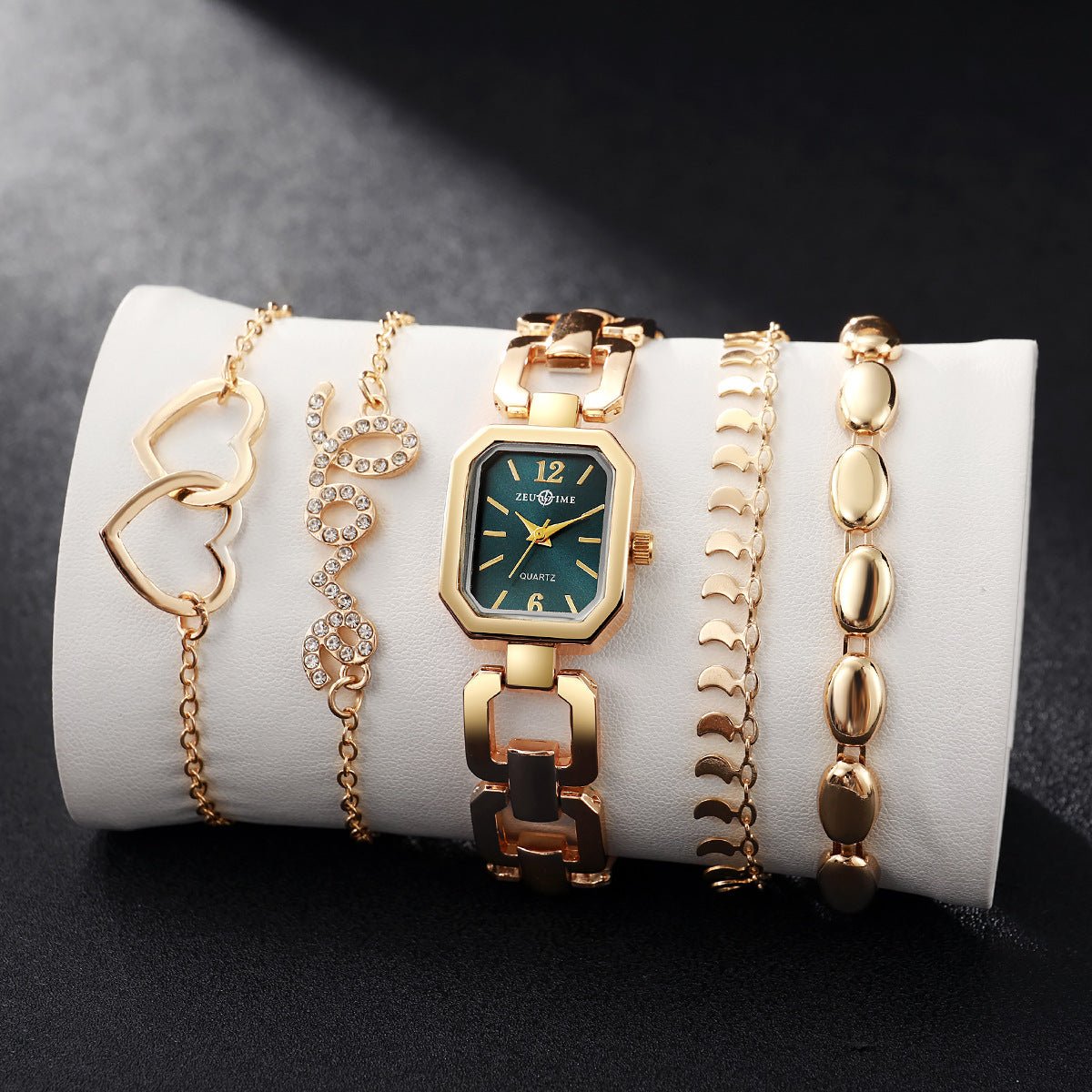 Sleek, Versatile Square Womens Watch Heart - shaped Bracelet - LADYLINE X