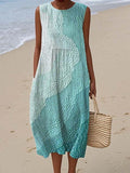 Sleeveless Casual Printed Elegant Long Dress - LADYLINE X
