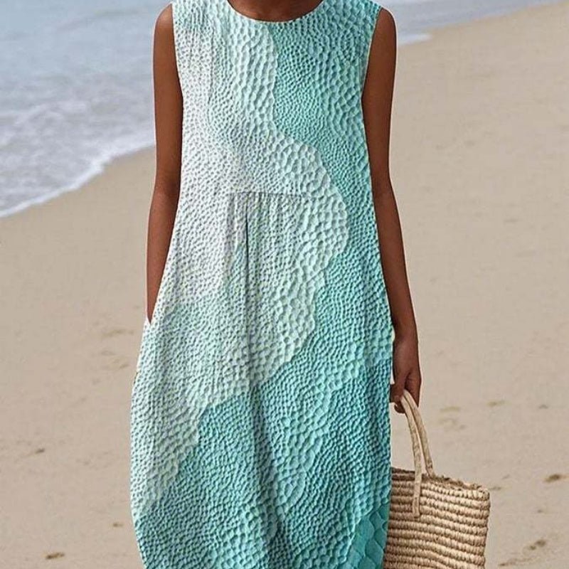 Sleeveless Casual Printed Elegant Long Dress - LADYLINE X